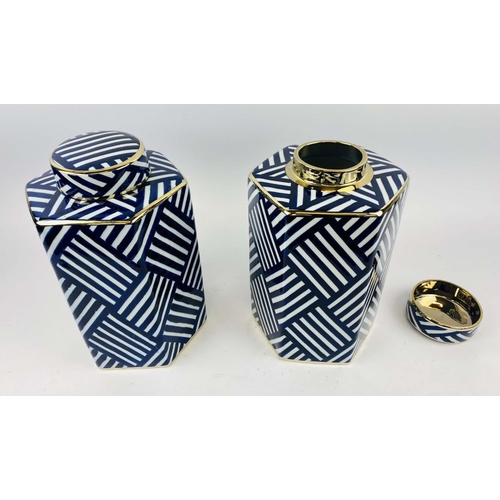 574 - GINGER JARS, a pair, glazed ceramic, 32cm H x 20cm diam. (2)