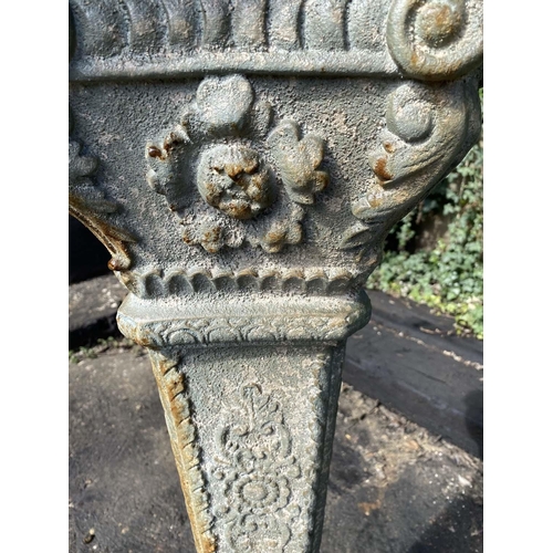 516 - ARCHITECTURAL GARDEN PEDESTAL, Regency style, faux stone aged finish, 100x34x34.