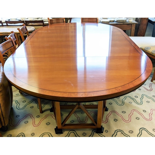 536 - BEVAN FUNNELL DINING TABLE, cherrywood with circular top, 78cm H x 160cm D x 280cm extended with ext... 