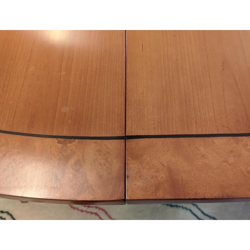 536 - BEVAN FUNNELL DINING TABLE, cherrywood with circular top, 78cm H x 160cm D x 280cm extended with ext... 