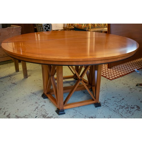 536 - BEVAN FUNNELL DINING TABLE, cherrywood with circular top, 78cm H x 160cm D x 280cm extended with ext... 