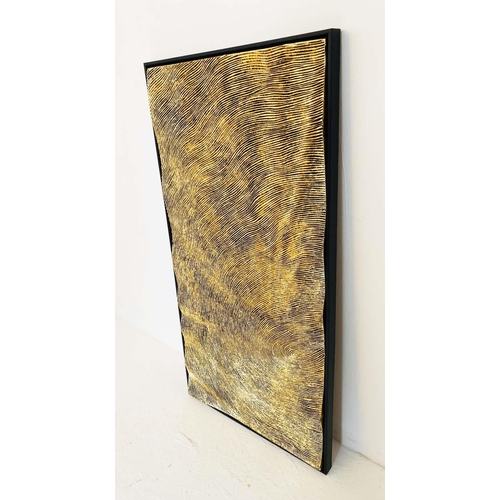 517 - CONTEMPORARY SCHOOL, 120cm high, 60cm wide, untitled wall relief, framed.