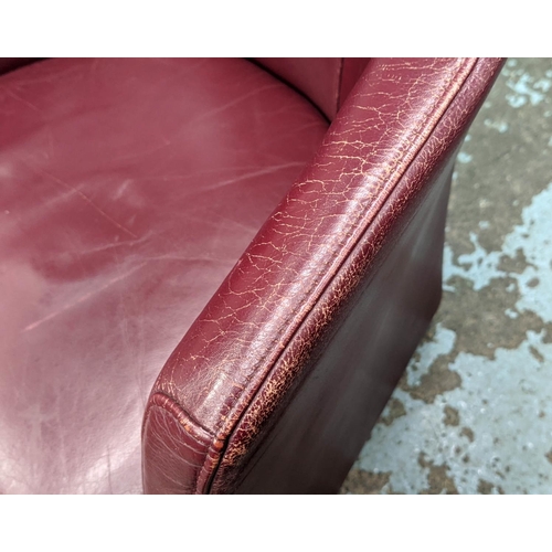 559 - ROLF BENZ 7300 CHAIRS, a set of six each 63cm x 81cm H, burgundy leather. (6)