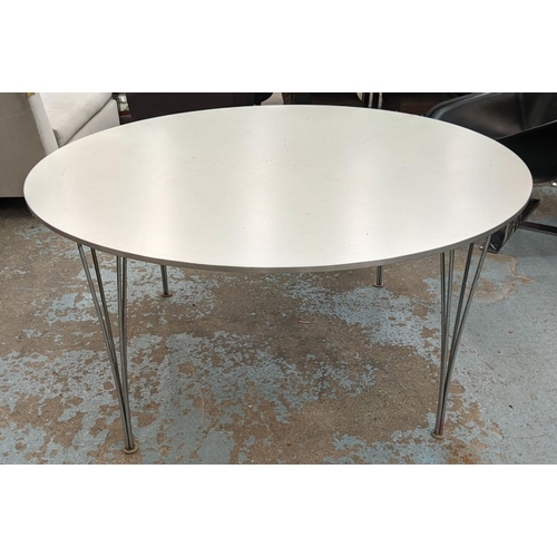 572 - FRITZ HANSEN SUPER CIRCULAR TABLE, 145cm diam., by Piet Hein and Bruno Matherson.