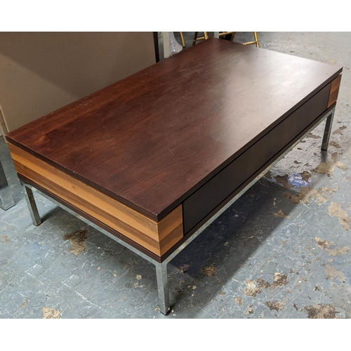 637 - LOW TABLE, 100cm x 58cm x 35cm, contemporary design, with two drawers.