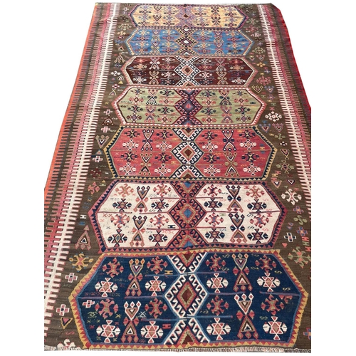 107 - ANTIQUE ANATOLIAN KILIM, 250cm x 155cm.