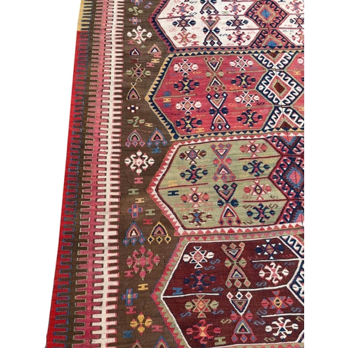 107 - ANTIQUE ANATOLIAN KILIM, 250cm x 155cm.