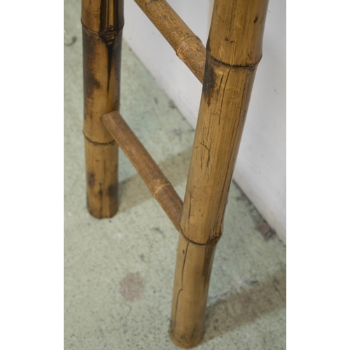 163 - LADDER, 210cm H x 37cm, vintage bamboo.