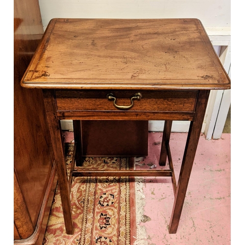 164 - SIDE TABLE, 51cm W x 74cm H x 38cm D, George III mahogany with frieze drawer.