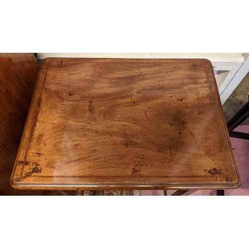 164 - SIDE TABLE, 51cm W x 74cm H x 38cm D, George III mahogany with frieze drawer.