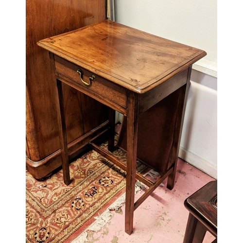 164 - SIDE TABLE, 51cm W x 74cm H x 38cm D, George III mahogany with frieze drawer.