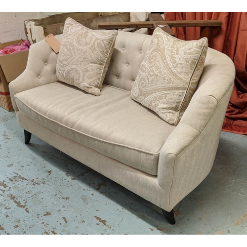 550 - BUTTONED BACK SOFA, 145cm x 78cm H.