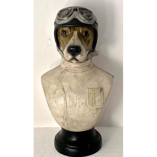 565 - STERLING MUTTS, 50cm H, contemporary school bust, polychrome finish