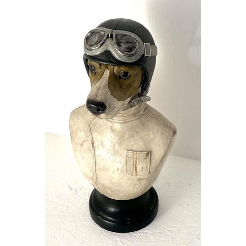 565 - STERLING MUTTS, 50cm H, contemporary school bust, polychrome finish