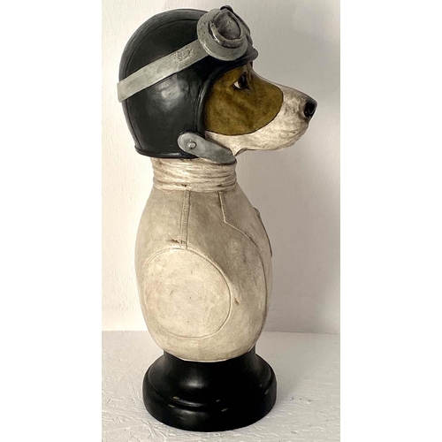 565 - STERLING MUTTS, 50cm H, contemporary school bust, polychrome finish