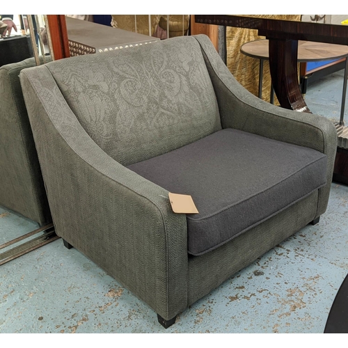 612 - METAMORPHIC ARMCHAIR, 98cm W x 82cm H, converts to bed.