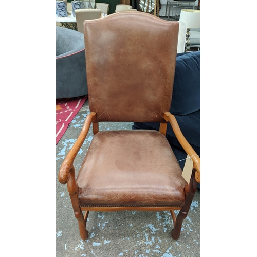 611 - POLO RALPH LAUREN ARMCHAIRS, a pair, 125cm H.