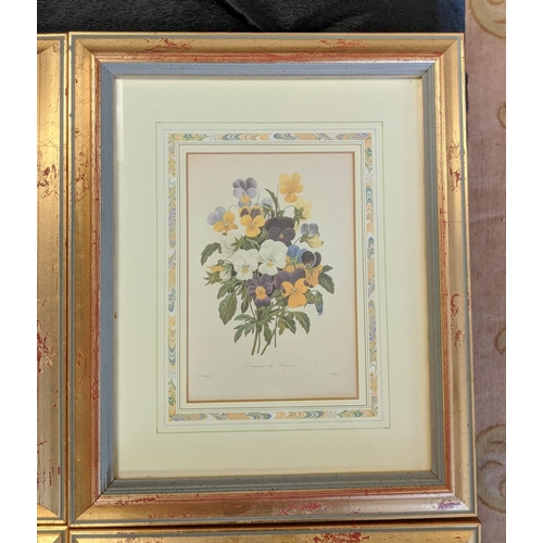 30 - PRINTS, a set of six gilt framed, mounted and glazed, 'Redoute', 40cm H x 30cm W, each. (6)