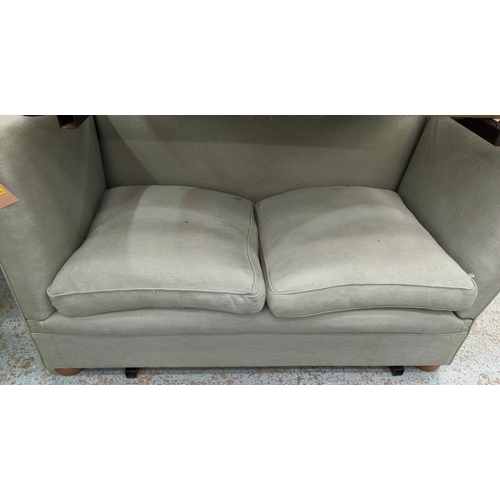 586 - KNOLE SOFA, 192cm x 84cm x 104cm H. blue.