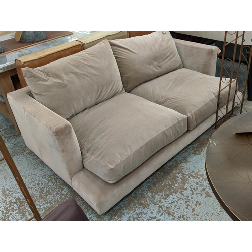 619 - FLEXFORM SOFA, 190cm W x 111cm D x 65cm H, velvet.