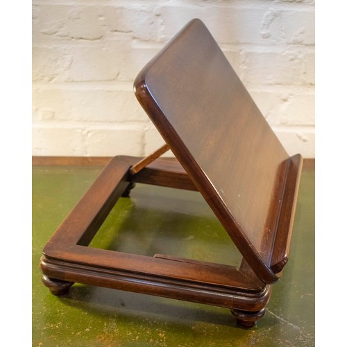 200 - BOOKSTAND/READING SLOPE, 36cm x 31cm, mahogany.