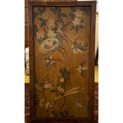 167 - LOW TABLE, 46cm H x 112cm x 61cm, Chinese scarlet lacquer, painted and gilt decorated with inset rec... 