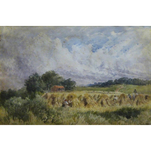 47 - JAMES PRICE (British, active 1841-1895) 'Hay Harvest', watercolour, signed lower right, 40cm x 55cm,... 