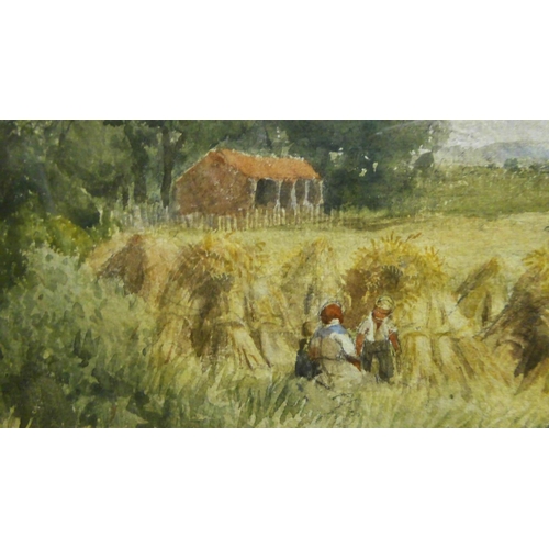 47 - JAMES PRICE (British, active 1841-1895) 'Hay Harvest', watercolour, signed lower right, 40cm x 55cm,... 