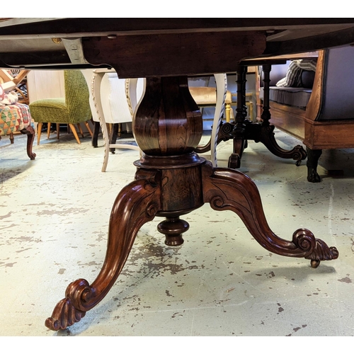 178 - BREAKFAST TABLE, 132cm diam. x 69cm H, Victorian  rosewood, circa 1850, with circular tilt top on ca... 