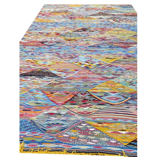 92 - FINE MOROCCAN ATLAS MOUNTAINS KILIM,  317cm x 216cm.