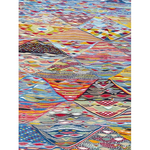 92 - FINE MOROCCAN ATLAS MOUNTAINS KILIM,  317cm x 216cm.