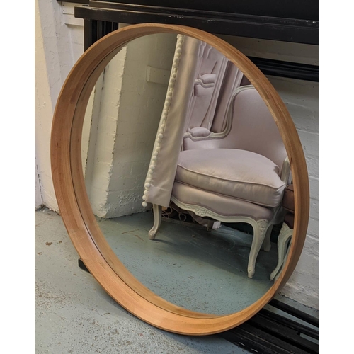 406 - CIRCULAR WALL MIRROR, Danish style, 100cm.