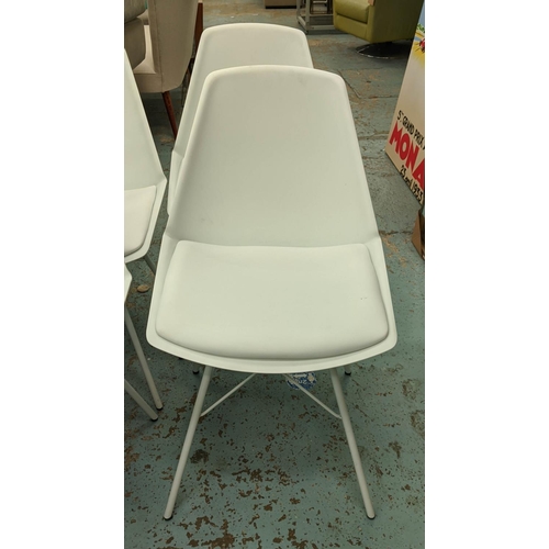 403 - DINING CHAIRS, a set of four, 1960's American style, 84cm H, padded seats. (4)