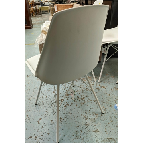 403 - DINING CHAIRS, a set of four, 1960's American style, 84cm H, padded seats. (4)