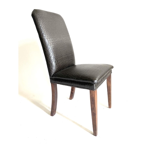 428 - DINING CHAIRS, a set of twelve embossed leather, 51cm W. (12)