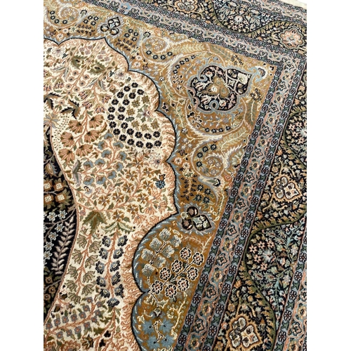 105 - FINE PART SILK KASHMIR CARPET, 300cm x 205cm.