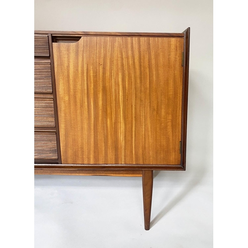 351 - FYNE LADYE OF BANBURY AFROMOSIA SIDEBOARD, 1970s with two doors and four drawer, 152cm W x 50cm D x ... 