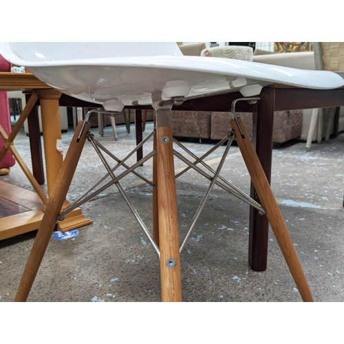 361 - AFTER CHARLES AND RAY EAMES DSW STYLE CHAIRS, a pair, 81cm H. (2)