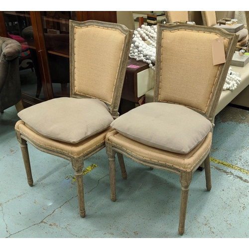 388 - ANDREW MARTIN DINING CHAIRS, a set of eight, 52cm x 97cm H, French deconstructed style. (8)