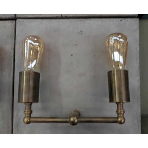 426 - ANDREW MARTIN WALL SCONCES, a set of four, 30cm x 30cm H, cement style. (4)