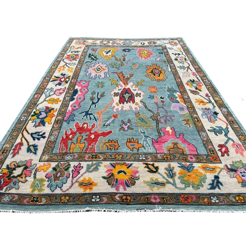 86 - FINE CONTEMPORARY OUSHAK CARPET, 304cm x 205cm.