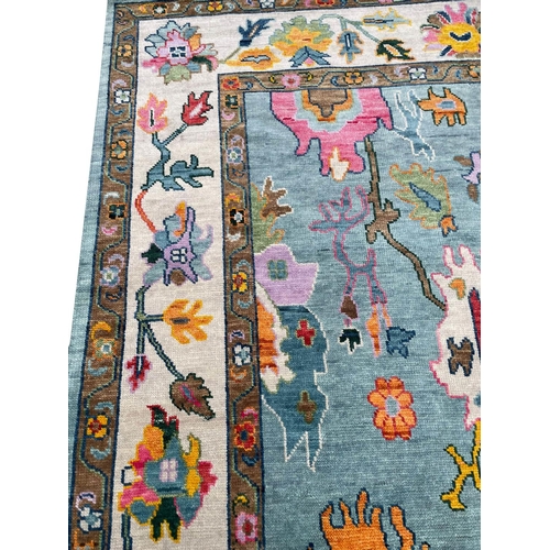 86 - FINE CONTEMPORARY OUSHAK CARPET, 304cm x 205cm.