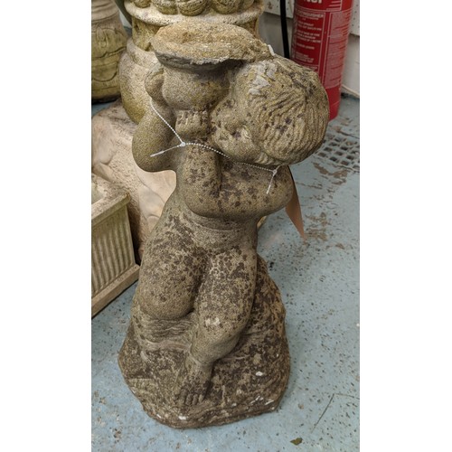 369 - GARDEN STATUARY, a set of two, differing, 54cm at tallest. (2)