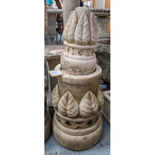 370 - ARCHITECTURAL GARDEN STONEWARE OF VARIOUS DESCRIPTIONS, 46cm H at tallest. (13)