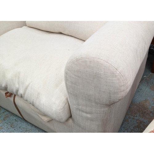 392 - SOFABED, 140cm x 98cm x 75cm H, in a neutral fabric.