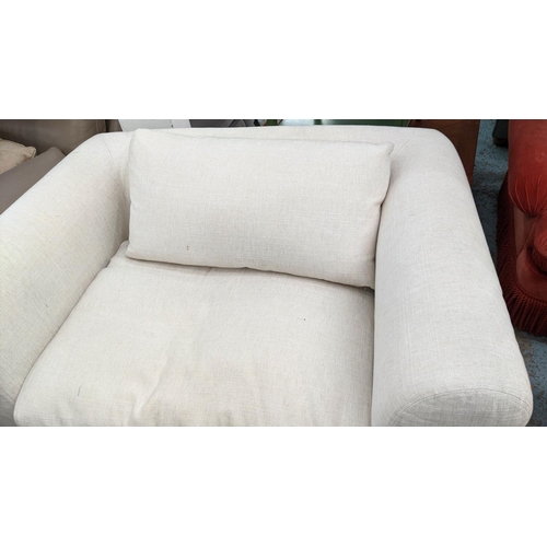 392 - SOFABED, 140cm x 98cm x 75cm H, in a neutral fabric.