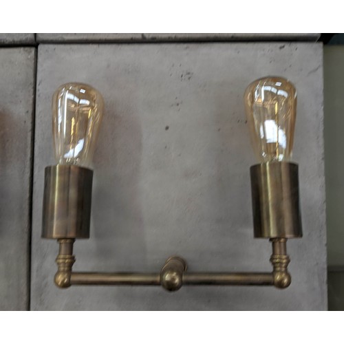 425 - ANDREW MARTIN WALL SCONCES, a set of four, 30cm x 30cm H, cement style. (4)