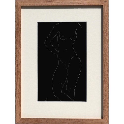 80 - ERIC GILL (British, 1882 – 1940) 'Nudes', a pair of woodcuts, 22cm x 13cm each, framed. (2)