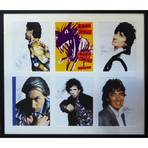 66 - ROLLING STONES URBAN JUNGLE, fully signed photographs, provenance from the late Bill Harrison Estate... 