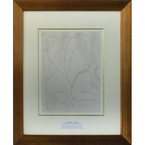 114 - HENRI MATISSE (French, 1869-1954) 'Femme et Satyr', 1932, etching, a very rare proof from the editio... 